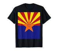 Arizona Flag Arizonan Heart Proud Heritage State Pride T-Shirt
