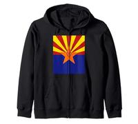 Arizona Flag Arizonan Heart Proud Heritage State Pride Zip Hoodie