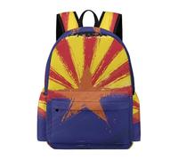 Arizona Flag Casual Travel Backpack for Men Women 16.5 Inch Oxford Cloth Lightweight Basic Daypack