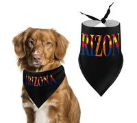 Arizona Flag Funny Dog Bandanas Adjustable Pet Neckerchief Summer Triangle Scarf for Small Medium Large Pets