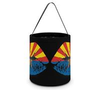 Arizona Flag on The Lips Cute Halloween Tricking Or Treating Bag Candy Bucket Tote Gift Storage Bags