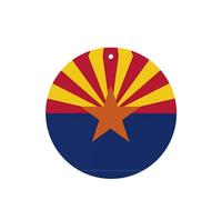 Arizona Flag Pattern Car Air Fresheners 4 Pcs Round Shape Hanging Aromatherapy Tablets Scented Fresheners For Bedroom Bathroom