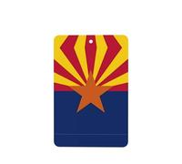 Arizona Flag Pattern Car Air Fresheners 6 Pcs Rectangle Hanging Aromatherapy Tablets Scented Fresheners For Bedroom Bathroom