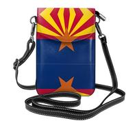 Arizona Flag Patterned leather crossbody bag, flap phone case, suitable for travel, hiking, camping or everyday use.