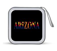 Arizona Flag Portable Zipper CD Case 40 Capacity DVD Collection Holder for Car Office Home Travel