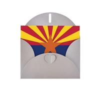 Arizona Flag Print Shimmer Blank Greeting Cards with Envelopes, Elegant DIY Invitations,Thank You Notes