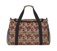 Arizona Flag Print Stylish Foldable Carry On Tote with Waterproof Zipper for Weekend Getaways Bag