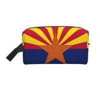 Arizona Flag Print Travel Toiletry Makeup Bag for Women and Men, Large Capacity Organizer, for Accessories, Cosmetics, Shampoo, Brushes and Essentials