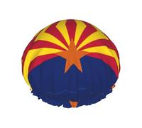 Arizona Flag Printed Bathing Cap, Dual Layer Hair Protector, Elastic Hair Cover For Washing Face, 10.6in/27cm