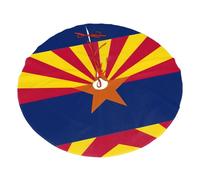 Arizona Flag Printing Christmas Tree Skirt Thick Xmas Tree Skirts For Holiday Party Halloween Trees Decorations
