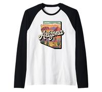 Arizona Flag t-Shirt - Arizona Cactus Desert AZ Pride Raglan Baseball Tee
