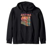 Arizona Flag t-shirt - Arizona Cactus Desert AZ State Pride Zip Hoodie
