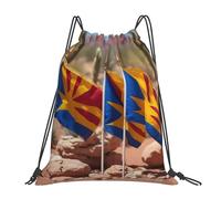Arizona Flag Women Men Drawstring Bag Foldable Drawstring Backpack Lightweight Swimming Bags For Climbing Travel Picnic
