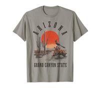 Arizona Grand Canyon State Roadrunner Desert Cactus Vintage T-Shirt