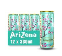 Arizona Green Iced Tea with Honey, Naturally Sweetened, 12 x 330ml Cans