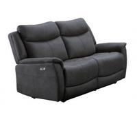 Arizona Grey Fabric 2 Seater Electric Recliner Sofa