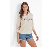 TOG24 Arizona Women's Hoodie, Supersoft Brushed Back Feel Made From a cotton blend, Warm, Two-Tone Oatmeal Design Ecru Marl