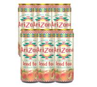 Arizona Iced Tea With Peach Flavour Drink 6 x 500ml