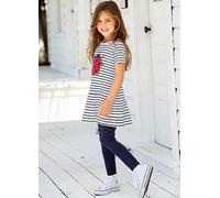 Arizona Kids Ladybird Long Top & Leggings Set Blue Stripe