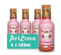 Arizona Kiwi Strawberry Fruit Juice, Pack of 6 x 500ml PET Bottles, Delicious Fruity Drink, No Artificial Flavours or Preservatives