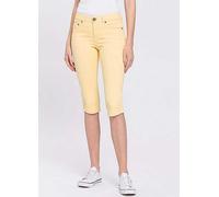 Arizona Mid Waist Capri Jeans Yellow
