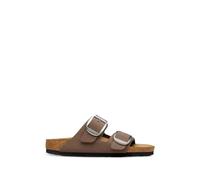 Birkenstock Arizona Big Buckle Birkibuc Women's Slippers, Mocca, 36 EU