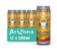 Arizona Mucho Mango Fruit Juice, Pack of 12 x 500ml Cans, Delicious Fruity Drink, No Artificial Flavours or Preservatives