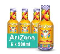 Arizona Mucho Mango Fruit Juice, Pack of 6 x 500ml PET Bottles, Delicious Fruity Drink, No Artificial Flavours or Preservatives