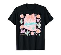 Arizona Preppy State Coquette Bow and Cactus Aesthetic T-Shirt