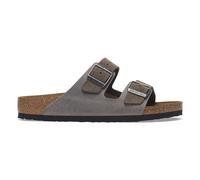 Arizona Rivet Mules with Double Straps in Suede Brown