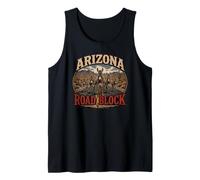 Arizona Road Block Burros Funny Tank Top