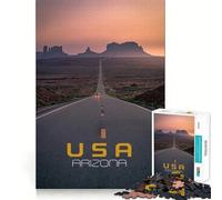 Arizona Road Trip 1000 Pieces Jigsaws Adults Puzzles Gifts Brain Exercise Color Fast Pattern Build (38x26cm)