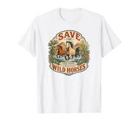 Arizona Save Wild Horses Salt River Canyon Wildlife Care Value Graphic T-Shirt, Men, White, M