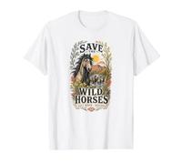 Arizona Save Wild Horses Salt River Canyon Wildlife Care Value Graphic T-Shirt, Men, White, M