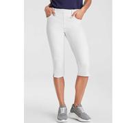 Arizona Slim Fit Capri Jeans White