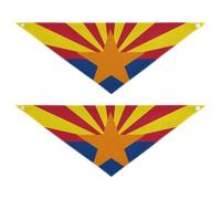Arizona State Flag Az Blue Red Dog Holiday Bandanas Snap Button Unisex Puppy Cat Pet Scarf Cute Pet Holiday Dog Set For Dogs Cats