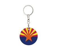Arizona State Flag Metal Sublimation Keychainï¼ŒSublimation Ornament Keychain Warm Gift For Man Women
