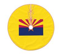 Arizona state flag print Christmas tree skirt, fit for Christmas, parties, holidays, and New Year decorations
