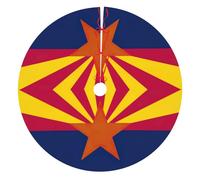 Arizona State Flag Print Christmas Tree Skirt, Winter Xmas Tree Mat Decorations For Home Party Holiday Decorations