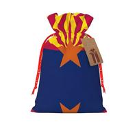 Arizona State Flag Print Drawstring Gift Bags Packaging Party Candy Goodie Bag Xmas Presents Decor Holiday Giving