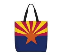 Arizona State Flag Print Eco-Friendly Lightweight Tote Crossbody Fashionable Handbag Reusable Travel Work