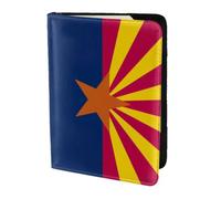 Arizona state flag Print Passport Holder for Travel,Wallet Case RFID Blocking Leather Card Slot Protector