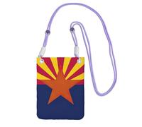 Arizona State Flag Print Small Crossbody Bags For Women Trendy, Phone Purse With Adjustable Strap,For Hiking Travel, Purple, One Size