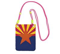 Arizona State Flag Print Small Crossbody Bags For Women Trendy, Phone Purse With Adjustable Strap,For Hiking Travel, Fuchusia, One Size