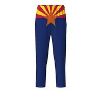 Arizona state flag Print Snug Plaid Pajama Pants Adjustable Elastic Waistband Practical Side Pockets Enjoy