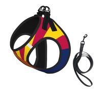 Arizona State Flag Print Step in Dog Harness and Leash Set,Adjustable Reflective Harness for Small Dogs Cats