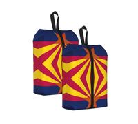 Arizona State Flag Print Trainer Bag Portable Boot Bag with Zipper Closure Storage Pouch for Travel Home-2pcs