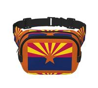 Arizona State Flag Print Waist Pack Square Waist Bag Workout Hiking Running Travel Gym Pretty Zipper Fashion