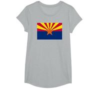 Arizona State Flag T-Shirt, Girls, Heather Grey, Large