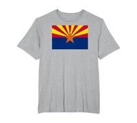 Arizona State Flag T-Shirt, Men's Big and Tall, Heather Grey, 2X Tall